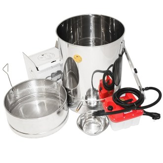 Wax melters with steam generators
