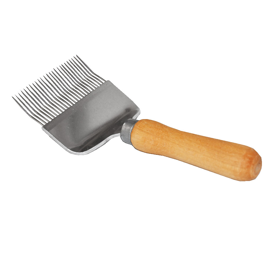 Stainless steel uncapping fork, 25 needles