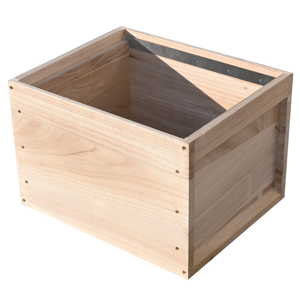 1.5x Full-depth hive box for Deutsch Normalmaß - 12 frames - schiene