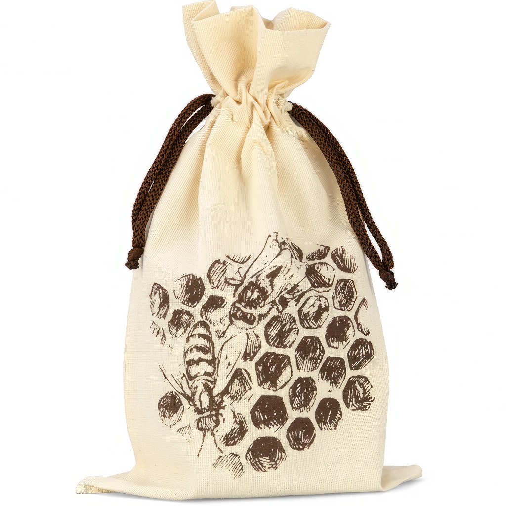 Gift bag for glass of honey - Honeycomb