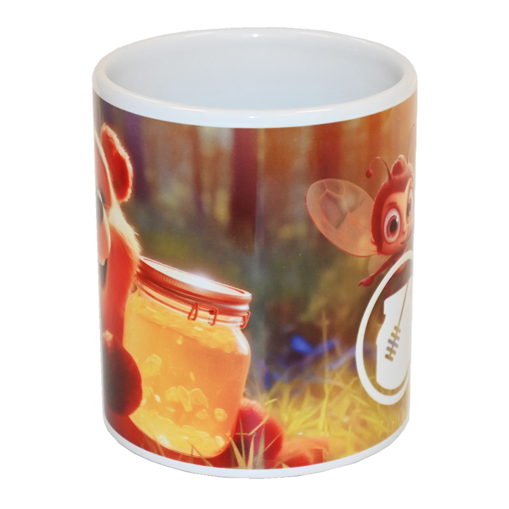 Cup with a children's teddy bear motif