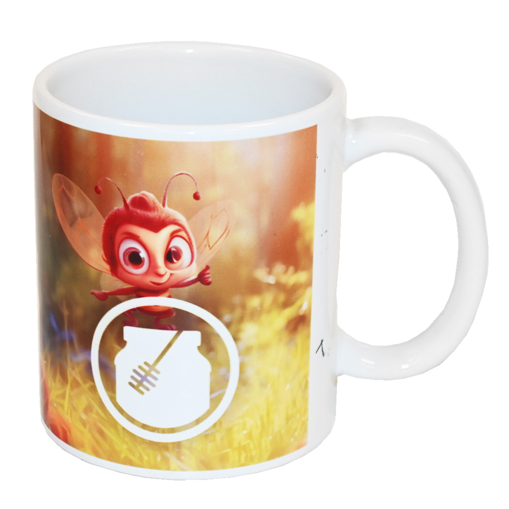 Cup with a children's teddy bear motif