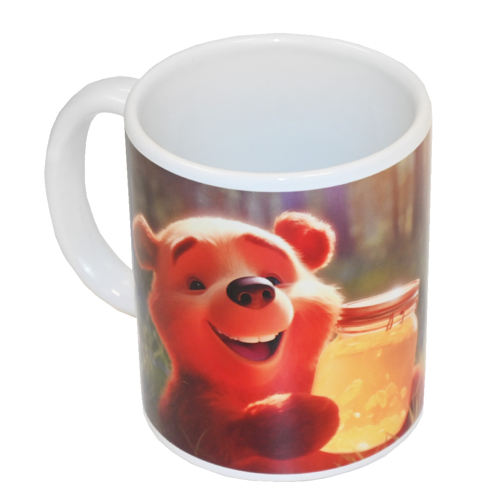 Cup with a children's teddy bear motif