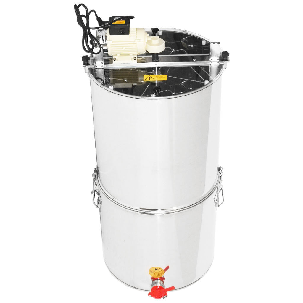 Honey extractor with container Mellarius OptiLine 4 frames with 230V electric motor P52