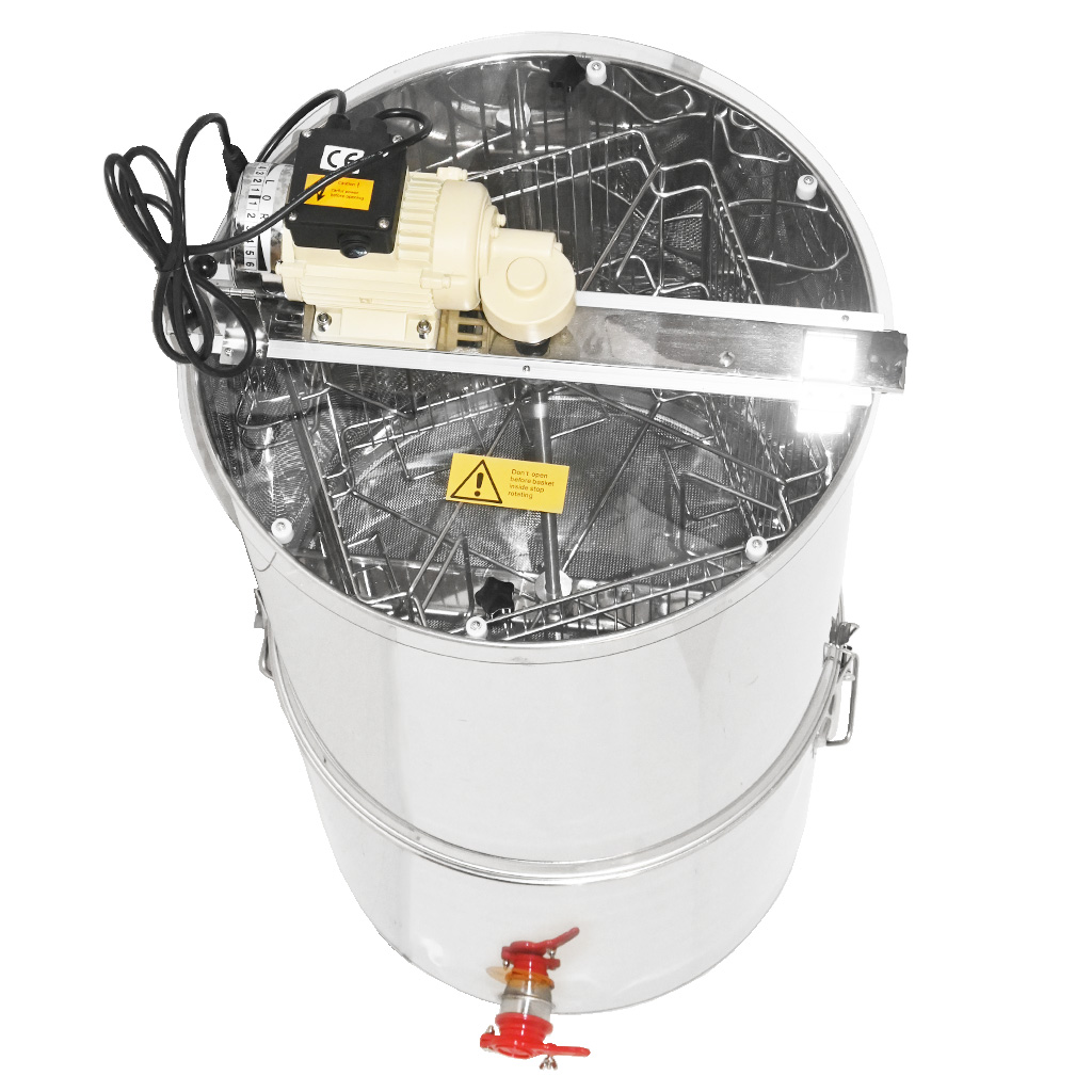Honey extractor with container Mellarius OptiLine 4 frames with 230V electric motor P52