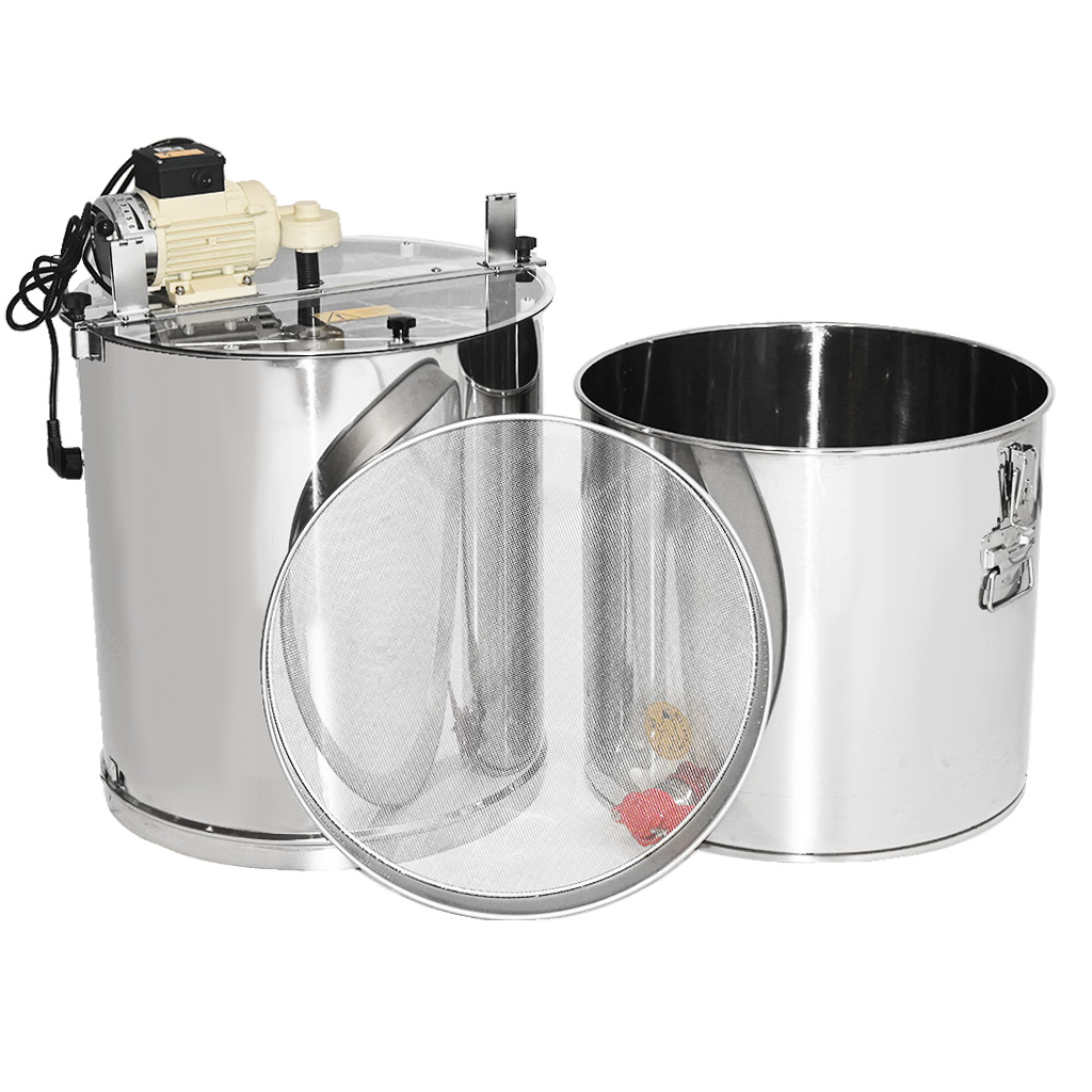 Honey extractor with container Mellarius OptiLine 4 frames with 230V electric motor P52