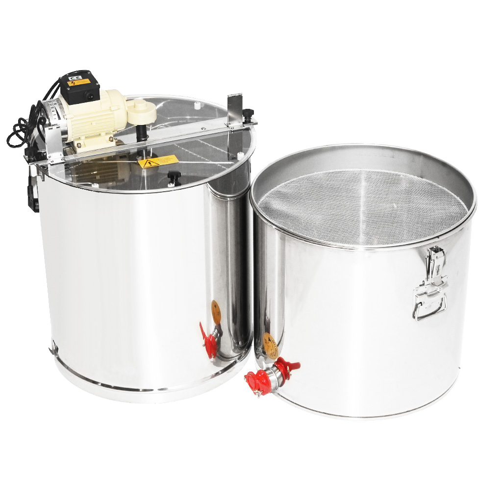 Honey extractor with container Mellarius OptiLine 4 frames with 230V electric motor P52