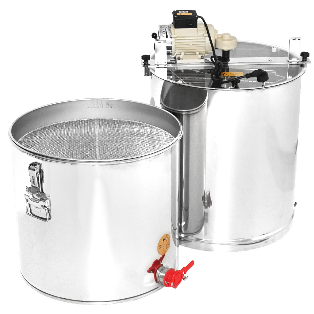 Honey extractor with container Mellarius OptiLine 3 frames with 230V electric drive P52