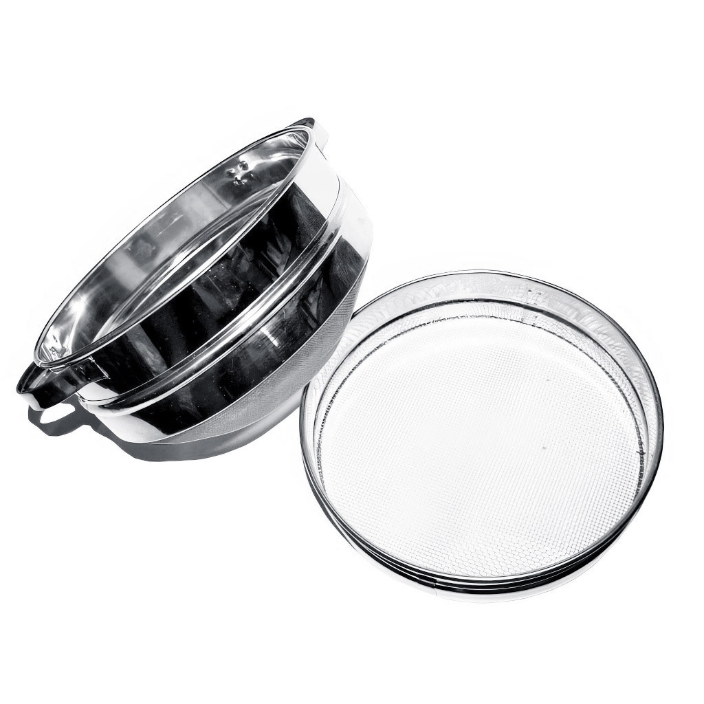 Convex - double stainless steel honey filter ⌀23 cm