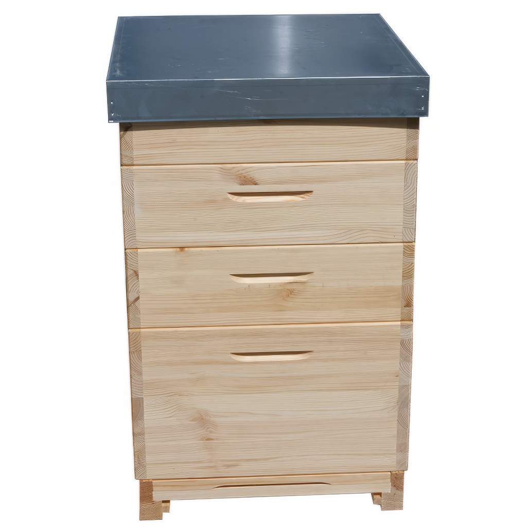Wooden hive Dadant US for 12 frames - 1x 285 3x 141