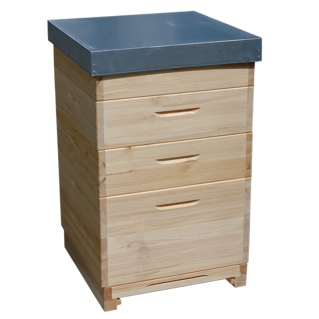 Wooden hive Dadant US for 12 frames - 1x 285 3x 141