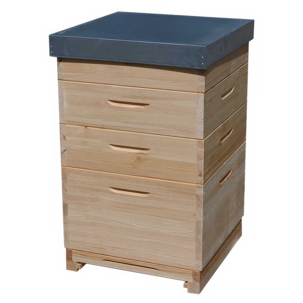 Wooden hive Dadant US for 12 frames - 1x 285 3x 141