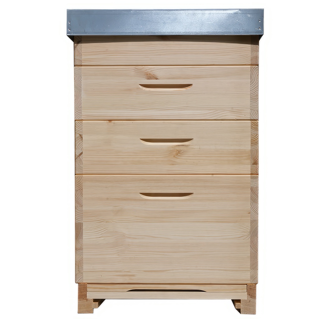 Wooden hive Dadant US for 12 frames - 1x 285 3x 141
