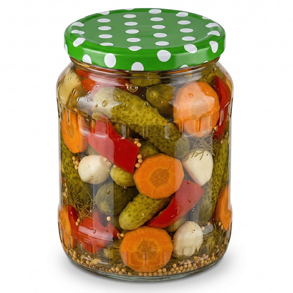 Lid TO 82 - green dots