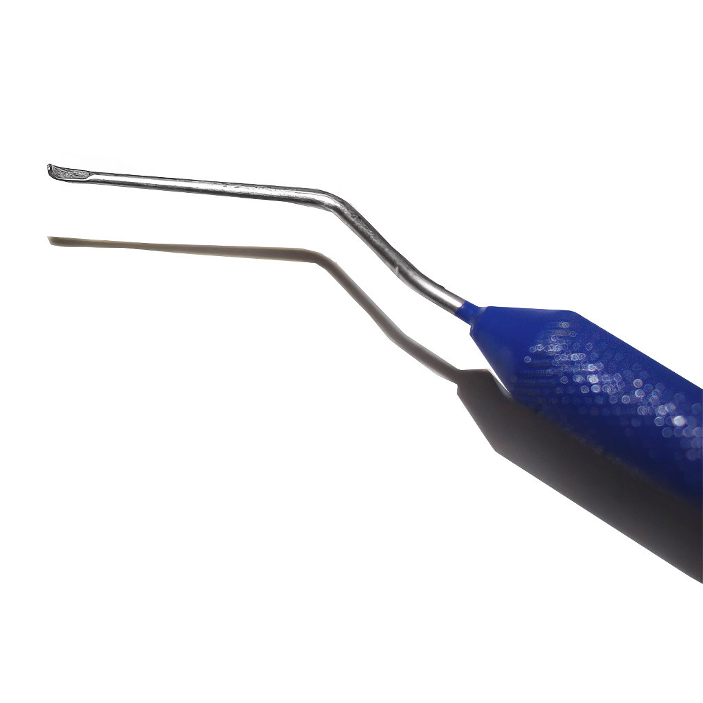 Professional stainless steel grafting tool for queen larvae - blue
