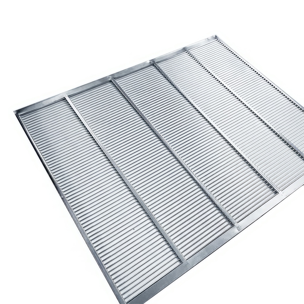 Stainless steel queen excluder with frame 377x420 mm DE