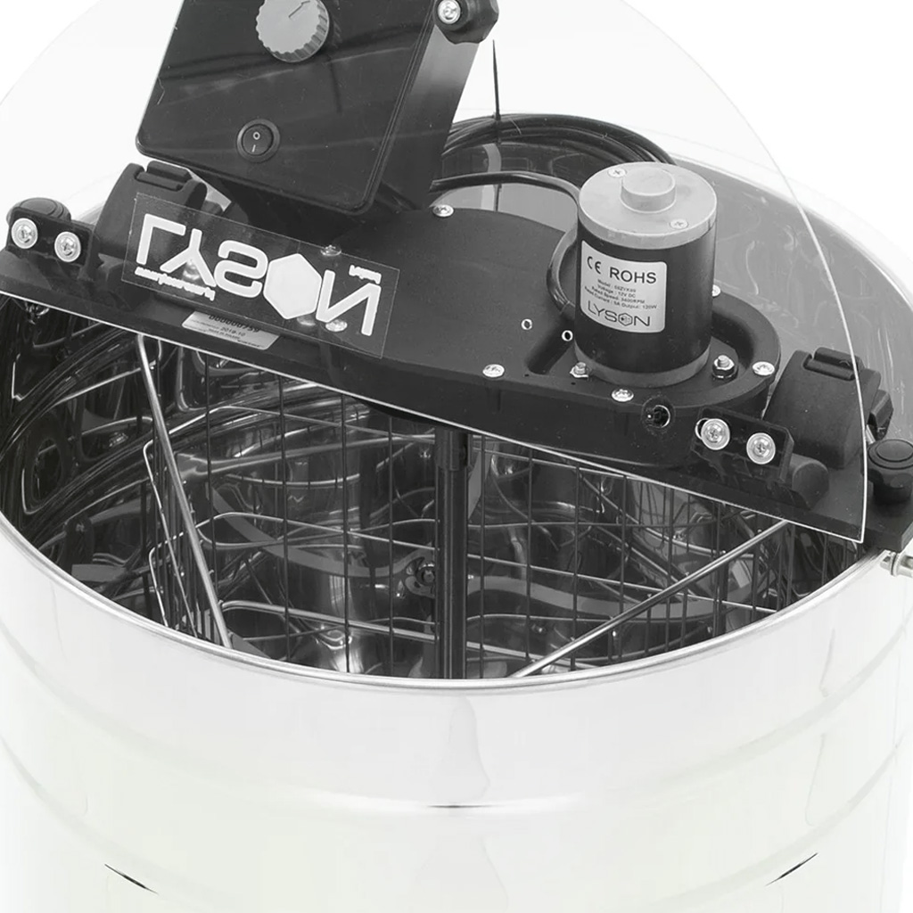 Diagonal 3-frame electric honey extractor 230V, Ø500, universal basket – BASIC