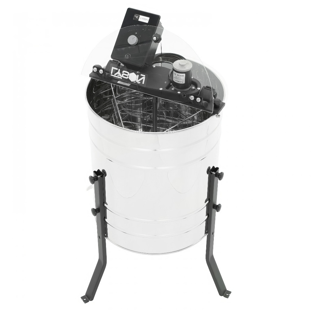 Diagonal 3-frame electric honey extractor 230V, Ø500, universal basket – BASIC