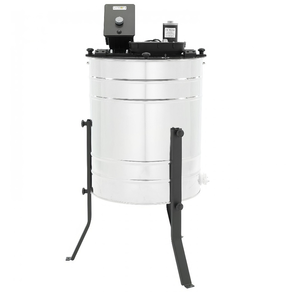 Diagonal 3-frame electric honey extractor 230V, Ø500, universal basket – BASIC