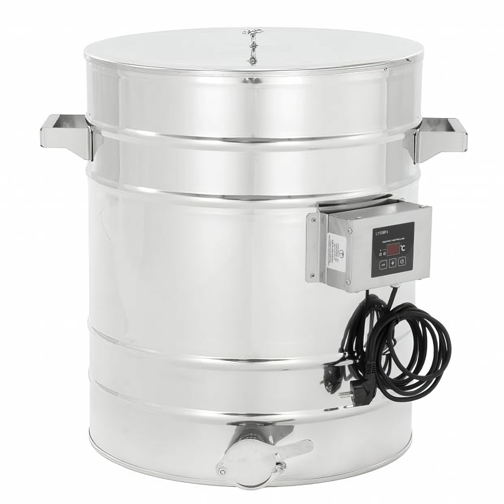 Honey settling and bottling tank with heated jacket 50 l 230 V conical bottom - PREMIUM