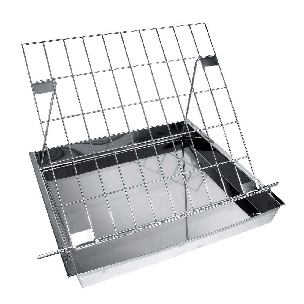 Stainless steel uncapping tray - type U
