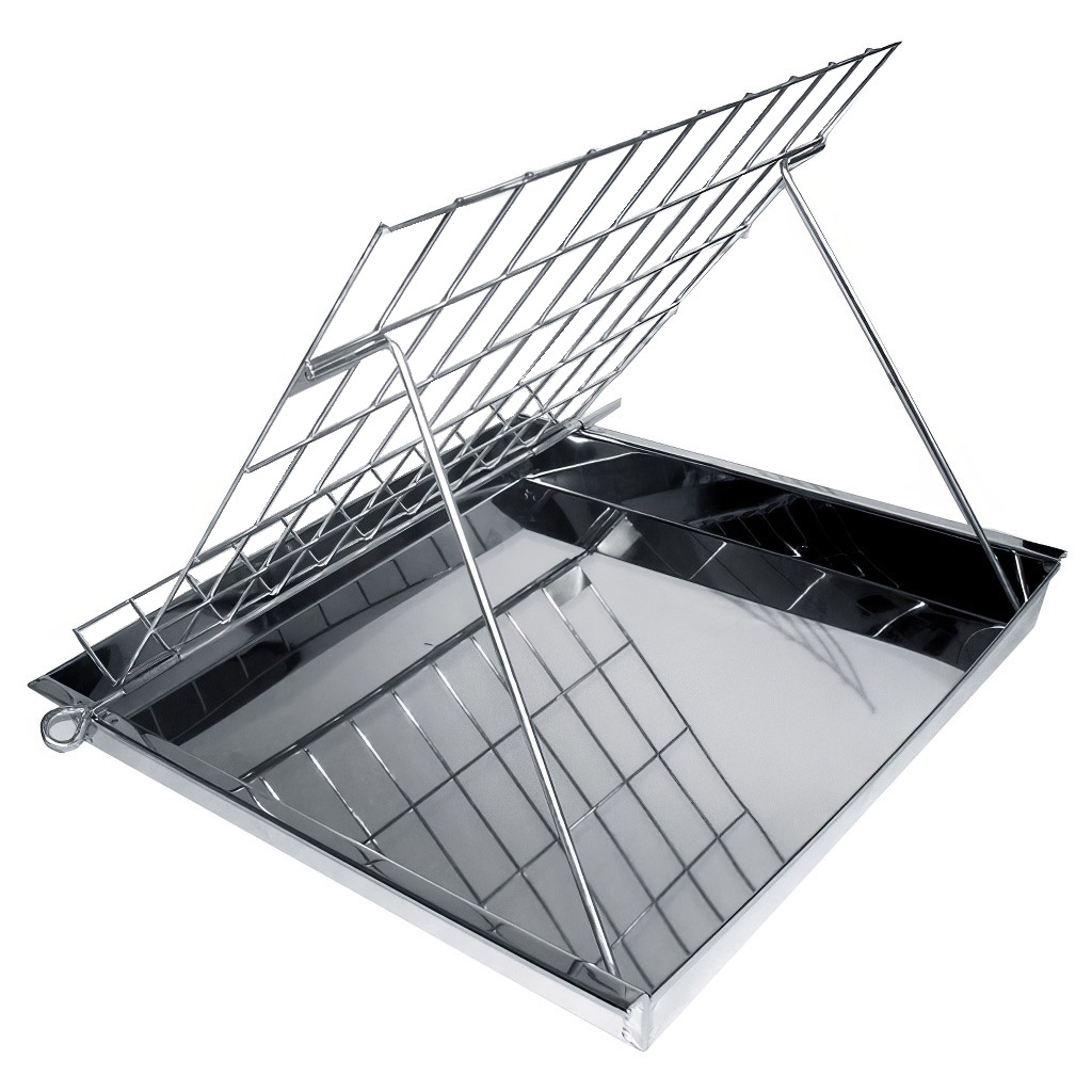 Stainless steel uncapping tray - type U