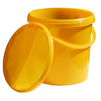 Plastic honey container 14 kg yellow