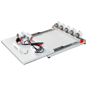 Frame drilling device with five drills
