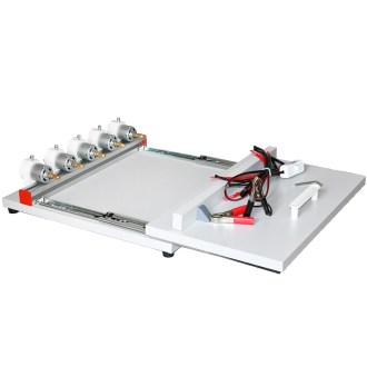 Frame drilling device with five drills