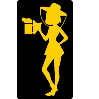 Sticker Beekeeper lady - yellow
