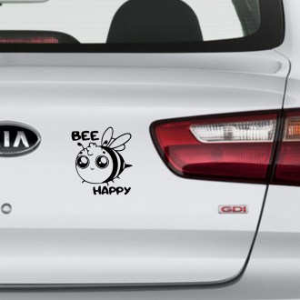 Sticker Bee happy - black
