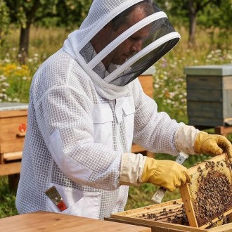 Professional Beekeeper Jacket with Veil Size: S-XXL