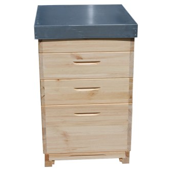 Wooden hive Dadant US for 12 frames - 1x 285   3x 141