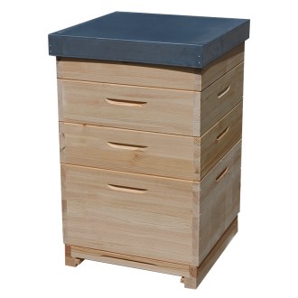 Wooden hive Dadant US for 12 frames - 1x 285   3x 141