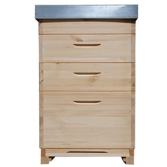 Wooden hive Dadant US for 12 frames - 1x 285   3x 141