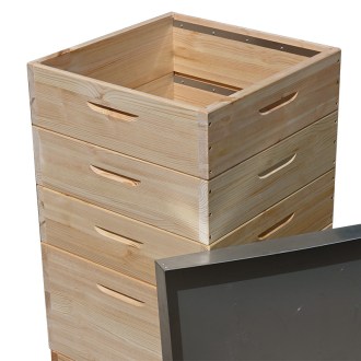 Wooden Dadant US beehive for 12 frames - 1x 285 + 2x 141
