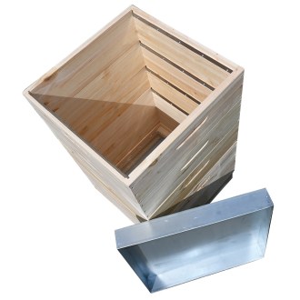 Wooden hive Dadant US for 12 frames - 1x 285   3x 141