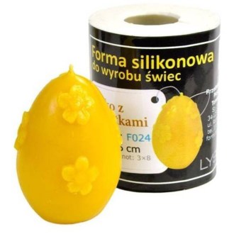 Silicone mold - egg with flowers - 6 cm - F024