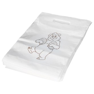 Plastic bags with bear 30×35 cm - 50 pcs