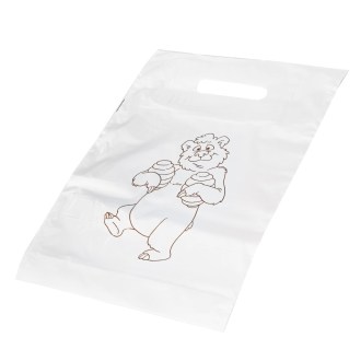 Plastic bags with a bear 25×35 cm - 50 pcs