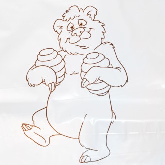 Plastic bags with a bear 25×35 cm - 50 pcs
