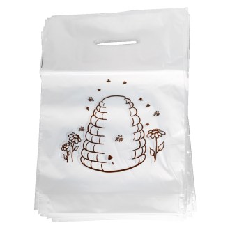 Plastic bags with beehive 25×35 cm - 50 pcs