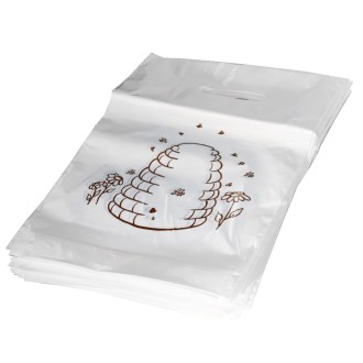 Plastic bags with beehive 25×35 cm - 50 pcs