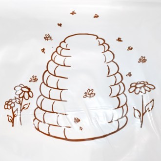 Plastic bags with beehive 25×35 cm - 50 pcs
