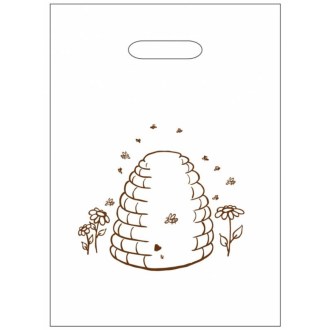 Plastic bags with beehive 25×35 cm - 50 pcs