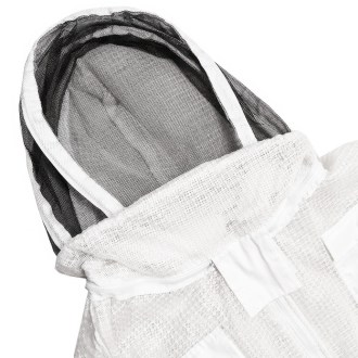 Vented bee suit with hood sizes.: S - XXL