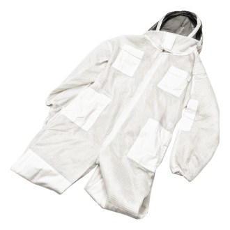 Vented bee suit with hood sizes.: S - XXL