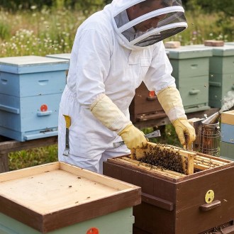Bee suit with hood sizes.: S - XXL