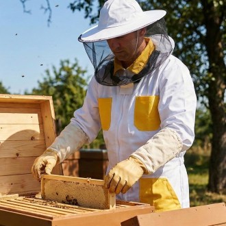 Beekeeping suit with hat, sizes: 48–64