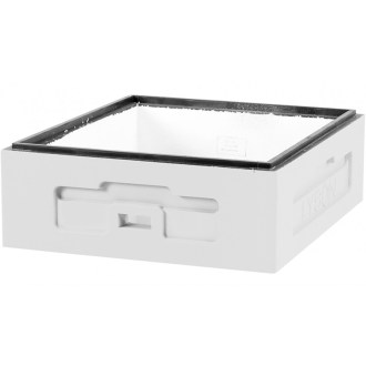 Half-depth Dadant Blatt polystyrene super - unpainted